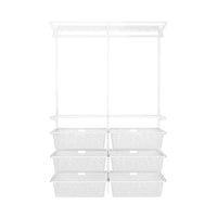Offenes Schrank­system 200x120x40cm, weiß, mit Wandleisten