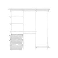 Offenes Schrank­system 200x180x40cm, weiß, mit Wandleisten