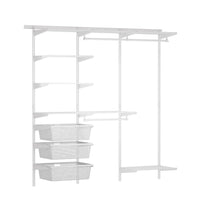Offenes Schrank­system 200x180x40cm, weiß, mit Wandleisten
