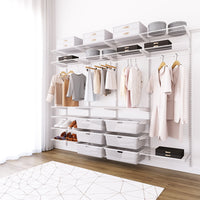 Offenes Schrank­system 200x240x40cm, weiß, mit Wandleisten