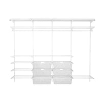 Offenes Schrank­system 200x240x40cm, weiß, mit Wandleisten