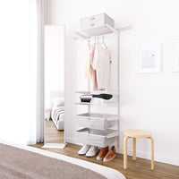 Offenes Schrank­system 200x60x40cm, weiß, mit Wandleisten