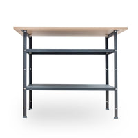 Banco de trabajo compacto de 120x92x60cm con balda de algomerado