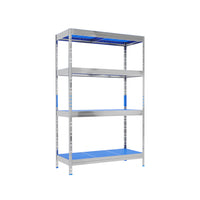 Kovový regál Horeca 110x50 cm, pohľad z pravej strany, pevná a odolná konštrukcia