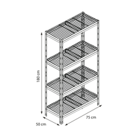 Estantería para alimentación Gastronorm 180x75x50cm 4 niveles