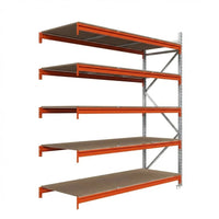Průmyslové regály, přídavný modul, 250x240x80cm, 5 úrovní s DTD policemi, 590kg na polici