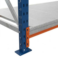 Módulo adicional para estantería picking con estantes metálicos 200x240x60cm 4 niveles Azul-naranja