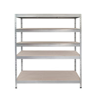 Metallregal RIVET 150x45/150x60 mit 2 Verstärkungen und 5 verzinkten Regalböden