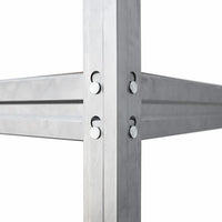 Detailansicht verzinktes BullRackRivet HDF Metallregal mit robusten Verbindungen