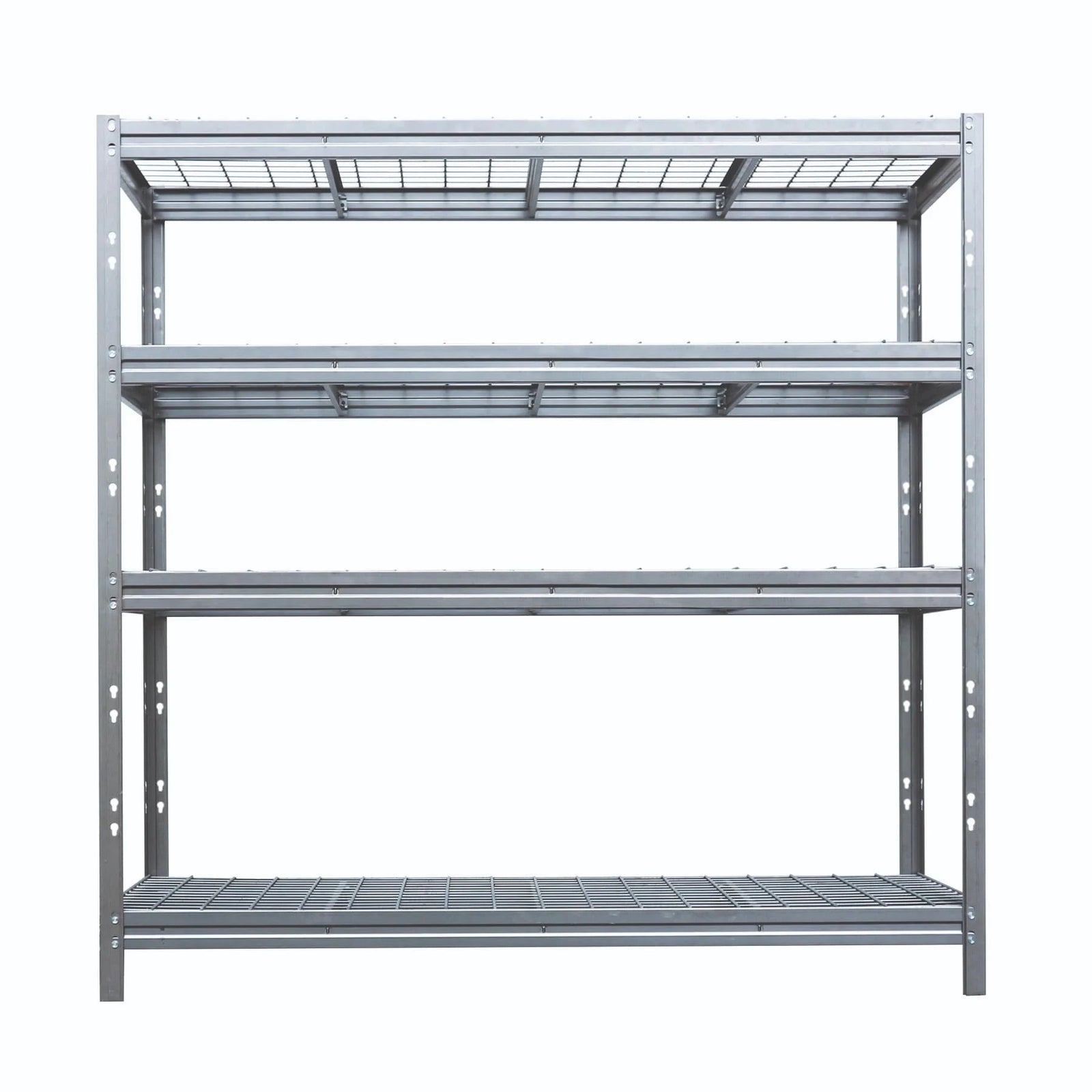 Regały metalowe BULLRACK RIVET PRO 200x180x45 kratka stalowa 4 poziomy ocynkowany