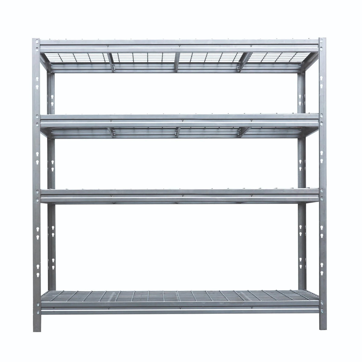 Kovový regál BULLRACK RIVET PRO 200x180x60 ocelová mřížka 4 úrovně pozinkovaná