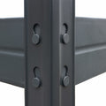 Nahaufnahme eines grauen RIVET Metallregals mit robustem Design