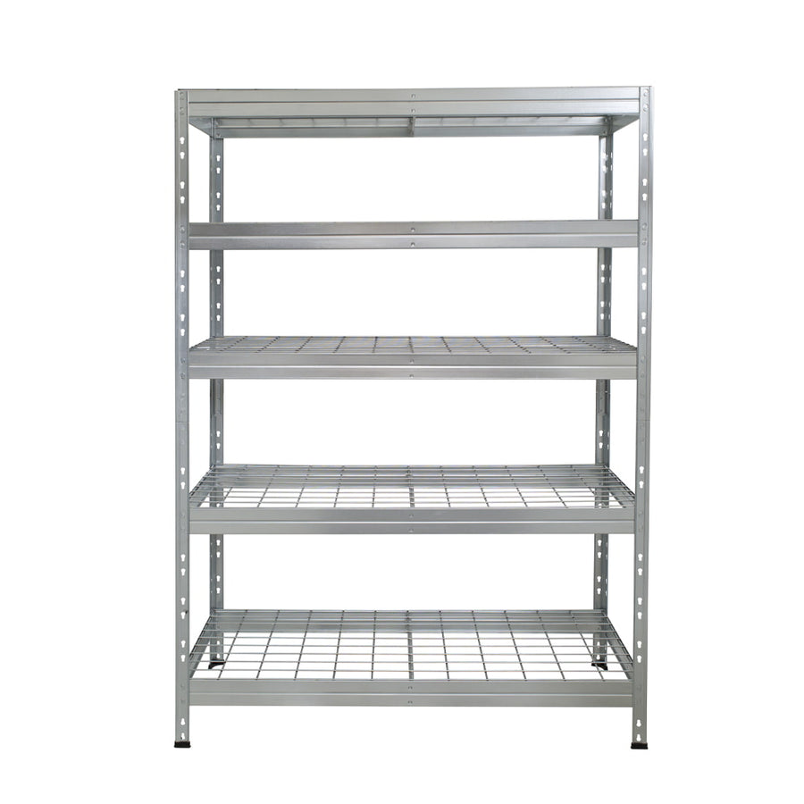 Ocynkowana metalowa półka druciana 120x45 cm z 5 półkami i jednym wzmocnieniem