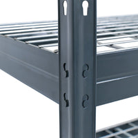 Banco de trabajo Bullrack Rivet PRO con base de tablero aglomerado DTD y malla de acero capacidad de carga de hasta 480 kg 100x120x60cm 2 niveles gris