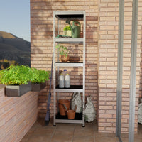 Estantería metálica para exterior 180x50x38cm 5 niveles