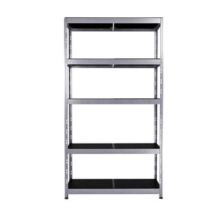 Metalowa półka zewnętrzna 5 poziomów 100x40 cm widok z przodu