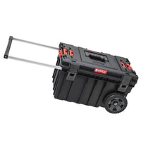 Qbrick System variabler Wagen für flexiblen Transport von Metallregalen und Lagerprodukten