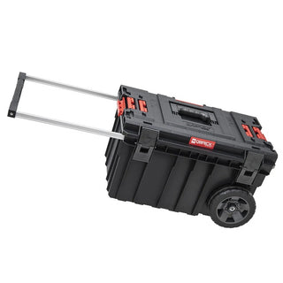 Qbrick System variabler Wagen für flexiblen Transport von Metallregalen und Lagerprodukten