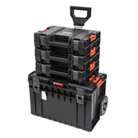 Qbrick System Pro sada troch kufrov na náradie na vozíku, mobilná a praktická
