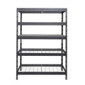 Graues Metallregal DRM 252, 120x45 cm, 5 Ebenen