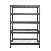 Graues Metallregal DRM 252, 120x45 cm, 5 Ebenen
