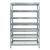 Verzinktes Metallregal DRM 252, 120x45 cm, 7 Ebenen