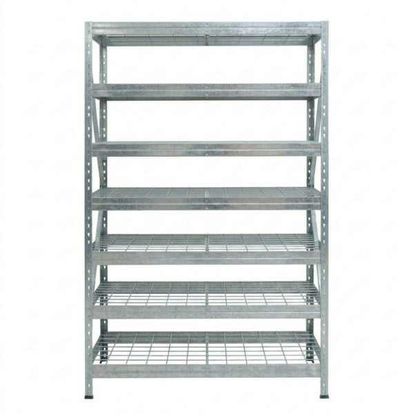 Verzinktes Metallregal DRM 252, 120x45 cm, 7 Ebenen