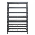 Graues Metallregal DRM 252, 120x45 cm, 7 Ebenen