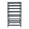 Graues Metallregal Rivet DRM 252x90x45 cm mit 7 Ebenen