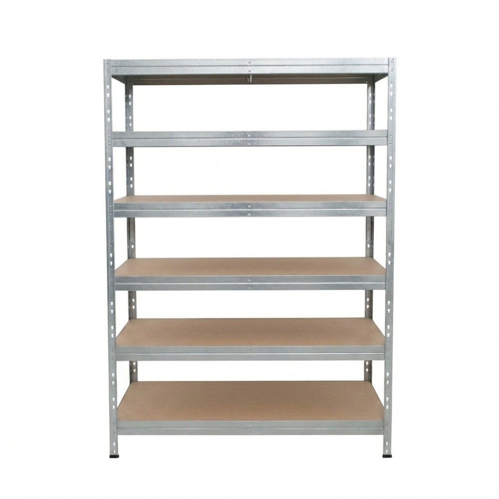 Pozinkovaný kovový regál Rivet DTD 252x120x45 cm so šiestimi policami na uloženie