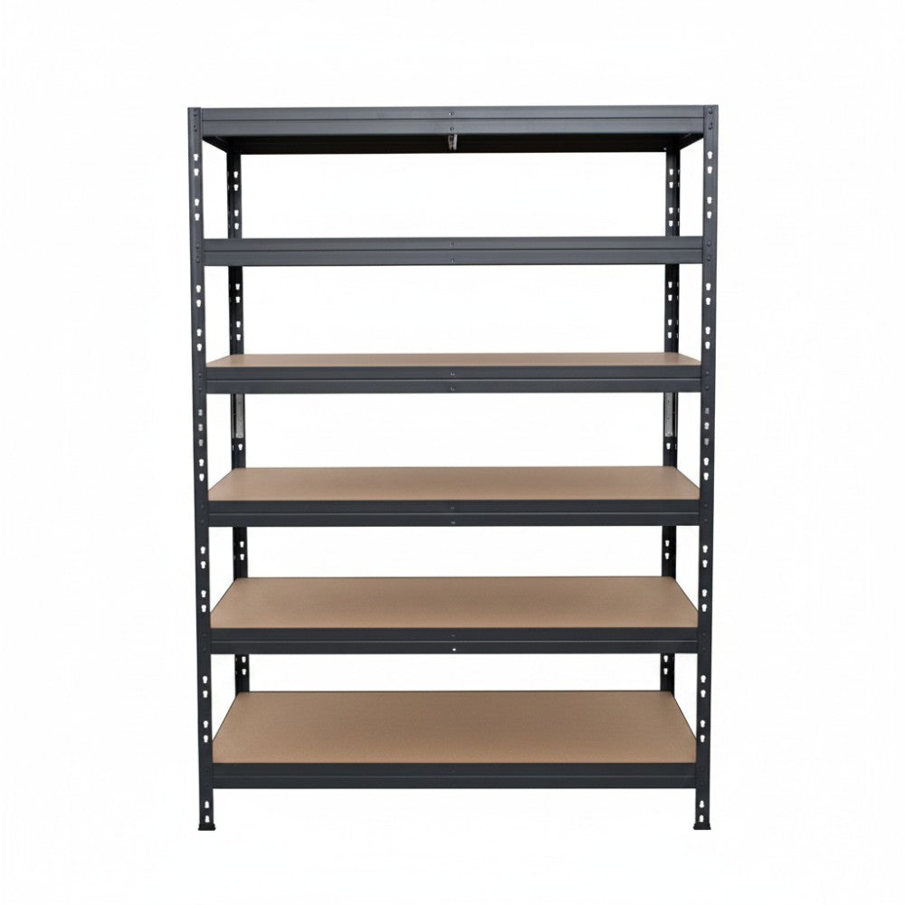 Metallregal Rivet DTD 252x120x45 cm, 6 Ebenen, grau beschichtet