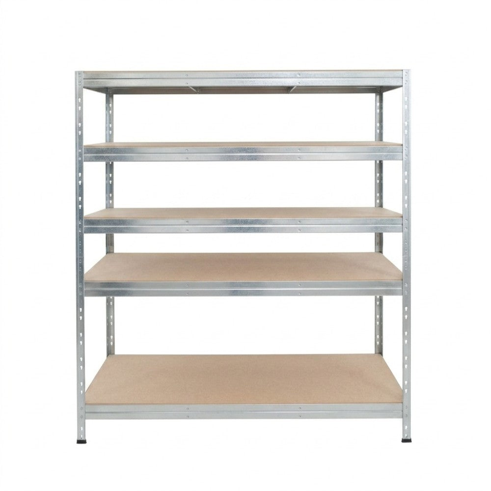 Pozinkovaný kovový regál Rivet DTD 252x150x45 cm s piatimi policami pre skladovanie