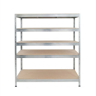 Pozinkovaný kovový regál Rivet DTD 252x150x45 cm s piatimi policami pre skladovanie