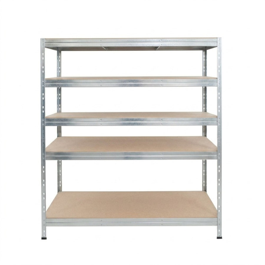 Pozinkovaný kovový regál Rivet DTD 252x150x45 cm s piatimi policami pre skladovanie