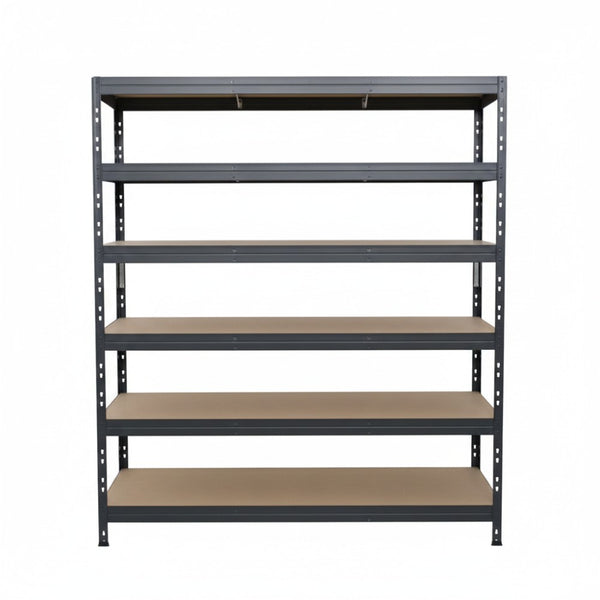 Metallregal Rivet DTD 252x150x60 cm, 6 Ebenen, grau beschichtet