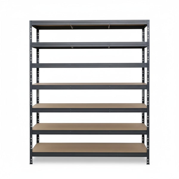 Graues Metallregal Rivet DTD 252x150x60 cm mit 7 Ebenen