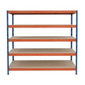 Blau-orange Metallregal Rivet DTD 252x180x45 cm mit 5 Ebenen