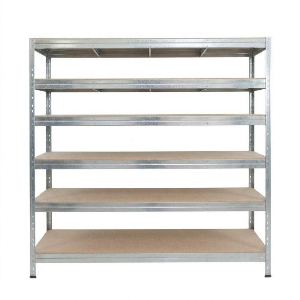 Ocynkowany metalowy regał Rivet DTD 252x180x45 cm z 6 półkami