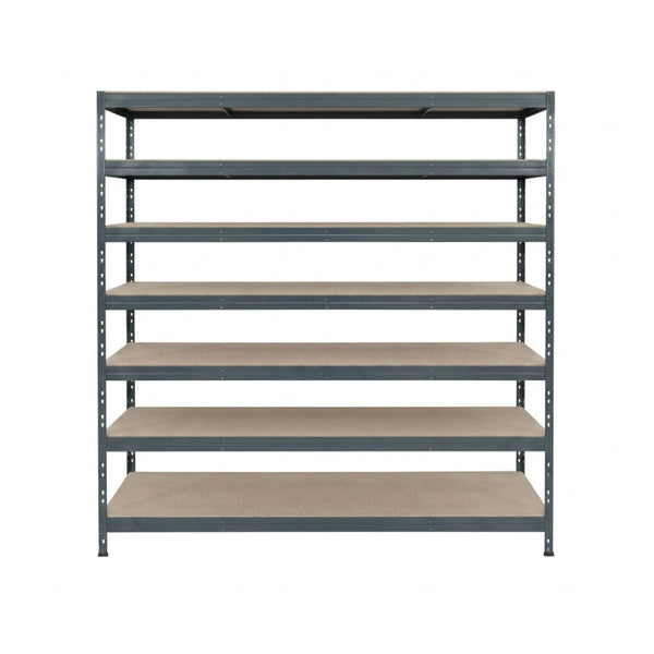 Graues Metallregal Rivet DTD 252x180x45 cm mit 7 Ebenen