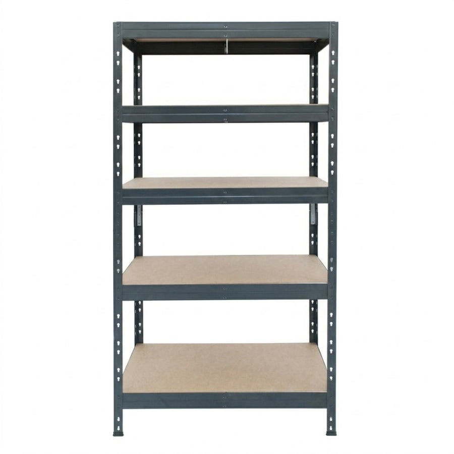 Metallregal mit 5 Ebenen in grauer Farbe, robust und funktional