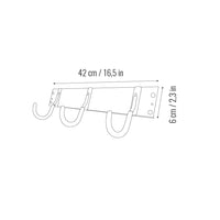 Accesorios Rivet rail de gancho para estanteria metalica