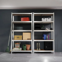 2x Schwerlastregal 180x90x40cm, 5 HDF-Platten, verzinkt