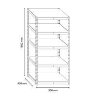 2x Schwerlastregal 180x90x40cm, 5 HDF-Platten, verzinkt