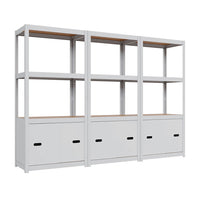 Set de estanterias para ar style con cajones 150x210x40cm 5 niveles