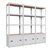 Set de estanterias para ar style con cajones 150x210x40cm 5 niveles