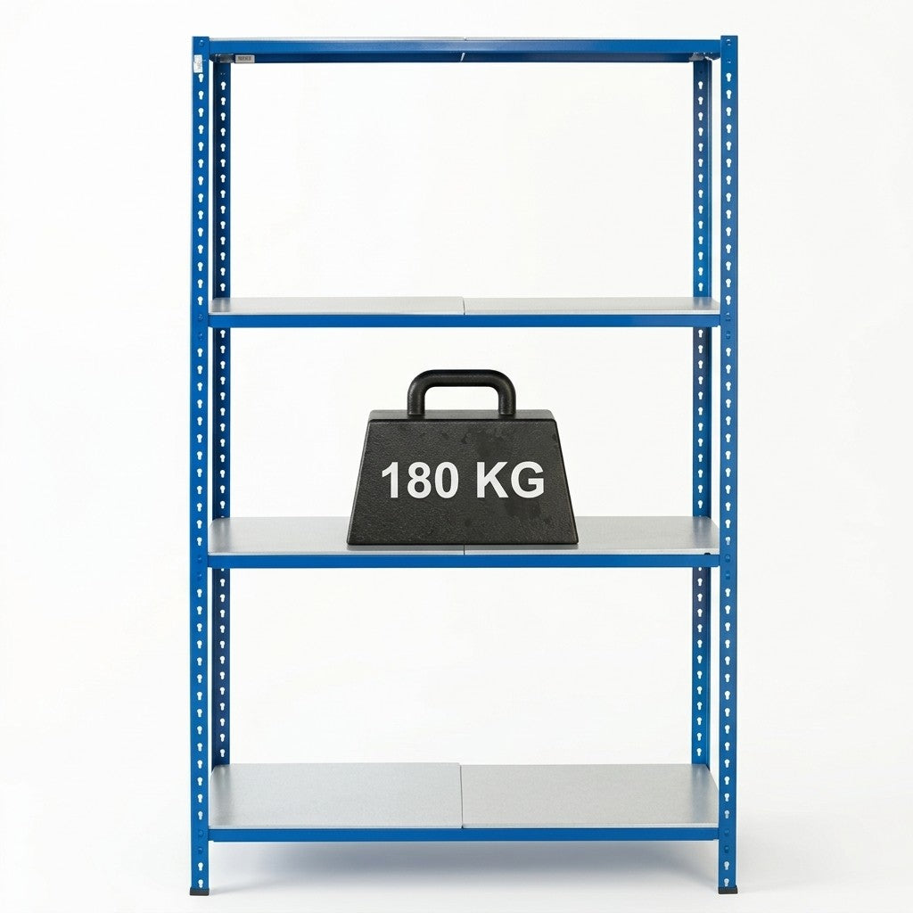 Fém polcos állvány horganyzott 5 szintes 180×90×40 cm