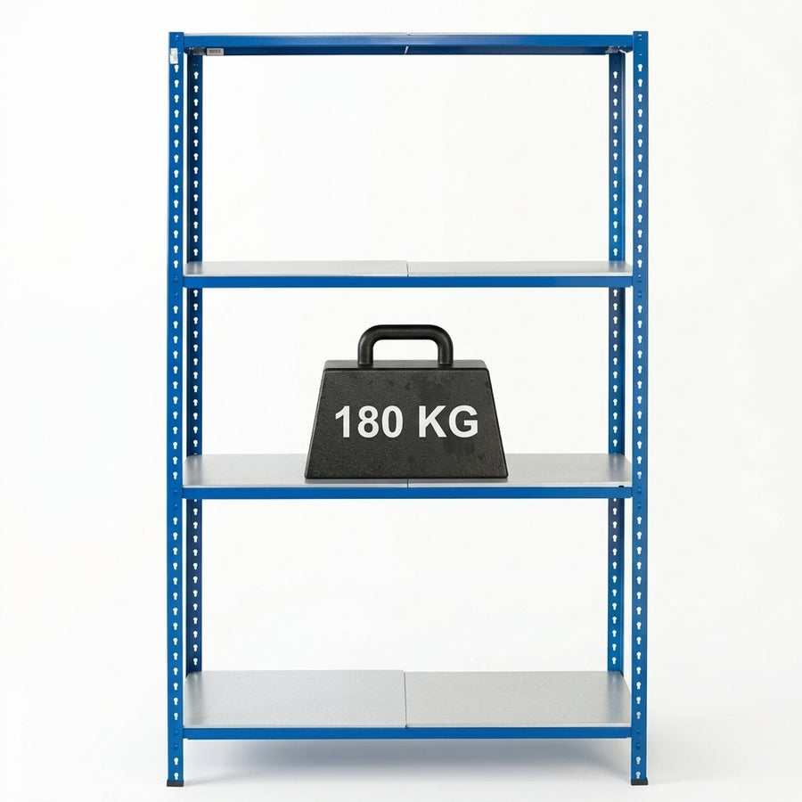 Fém polcos állvány horganyzott 5 szintes 180×90×40 cm