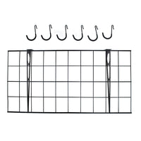 Estantería metálica de pared 90x45 con 6 ganchos