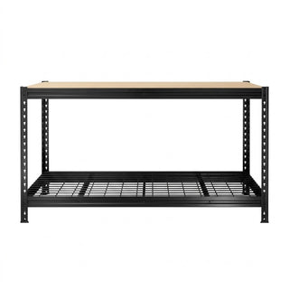 Werkbank Bullrack Rivet Pro grau mit Drahteinsatz, Drahtfrontansicht